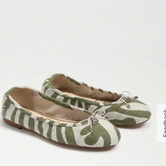 Sam Edelman Shoes - Sam Edelman Felicia Green Zebra Ballet Flat Sz 7